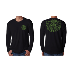 Green Man - Black and Green Long Sleeve (Large)
