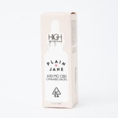 High Gorgeous - Plain Jane - 600mg CBD 30ml Tincture Drops