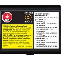 INDICA MIDNIGHT EXPRESS VARIETY PK | STATION HOUSE | 12 x .5g