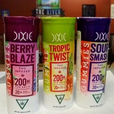 Dixie 100mg Tropic Twist Gummies 10mg x 10