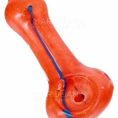 5" Striped & Frit Spoon Hand Pipe