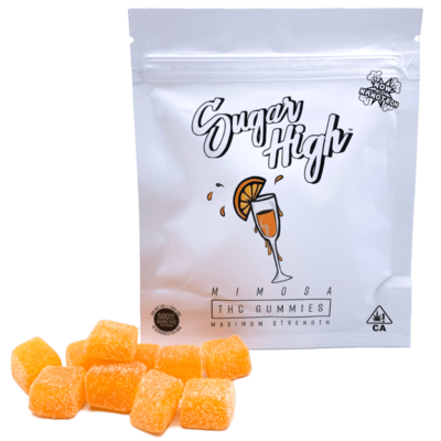 SUGAR HIGH - GUMMIES - W/ NANOTECHNOLOGY - MAXIMUM STRENGTH - 500MG THC + 2MG OF CBD PER PIECE (10 PIECES - 50MG PER PIECE)
