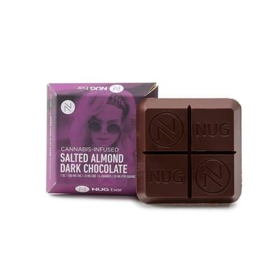 Salted Almond Dark Chocolate Bar by NUG