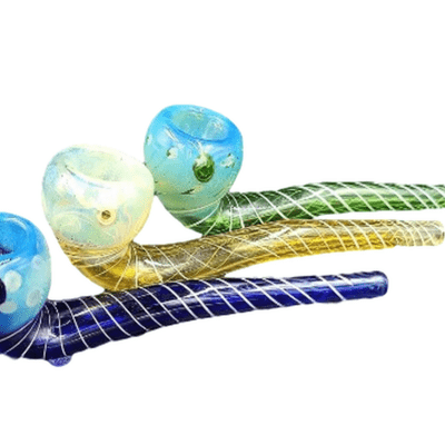 7" Fumed Wizard Pipe w/ Slime Bowl | Assorted Colors
