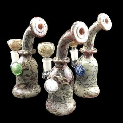 7" Marble Look Frit Side Pendant Dab Rig