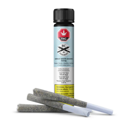BC Doobies: Great White Shark Pre-Rolls (1.5g)(3pk)