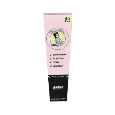 Blazy Susan - Pink Paper Cones 6pk 1-1/4