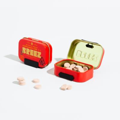 Breez - Hybrid - Cinnamon CBD - 20 x 5mgTHC : 5mgCBD Edible Mint Tin