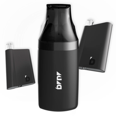BRNR Lab | MIXR double-barrel BUNDLE vape w two vibration and variable voltage batteries | 1.8v-2.4v & 3.4v-3.6v pulsing voltage
