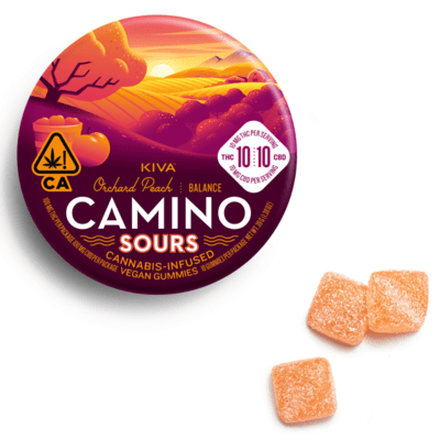 Camino - Orchard Peach Sours Gummies 1:1 CBD:THC 100mg