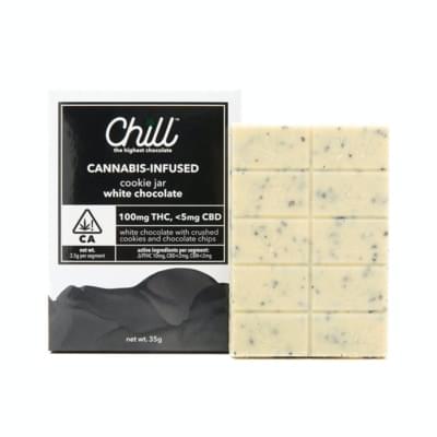 Chill - Hybrid - Cookie Jar White Chocolate Bar - 10 pieces / 100mgTHC