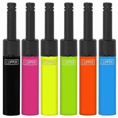 Clipper | Neon mini tube refillable lighter w pure 12x filtered isobutane