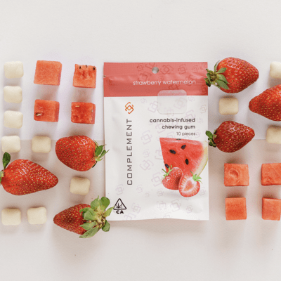 Complement | Strawberry Watermelon chewing gum 10 pack | 100mg THC