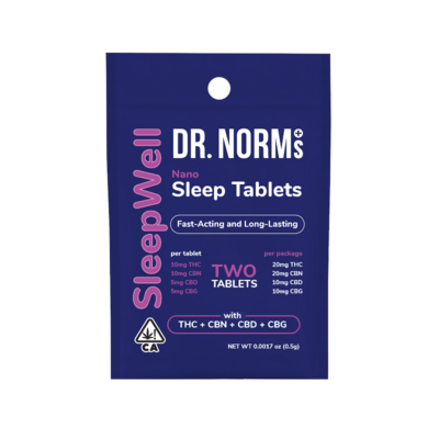 Dr. Norm's - Nano Sleep Tablets 2:2:1:1 THC:CBN:CBD:CBG 2ct 20mg