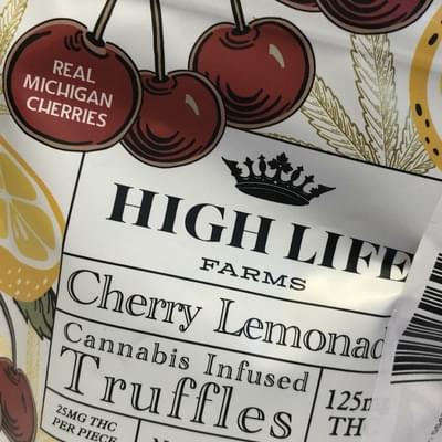 High Life Farms- Traverse City Cherry Lemonade Truffles 125mg