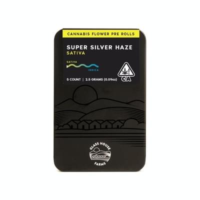 Glass House Farms | Super Silver Haze premium mixed light prerolls 5-pack 2.5g | 26.81% THC