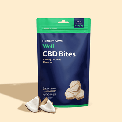Honest Paws | Well Bites | Dog CBD Treats | 30 Bites per Bag