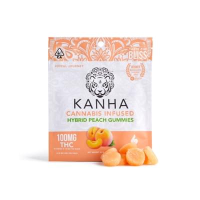 Kanha Hybrid Peach Gummies 100mg