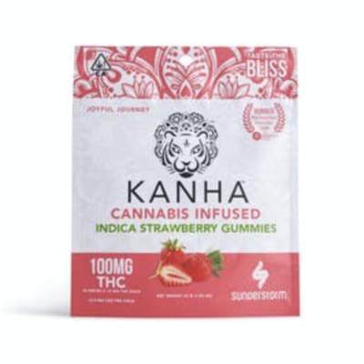Kanha Indica Strawberry Gummies 100mg