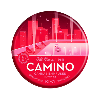 KIVA CAMINO WILD CHERRY EXCITE GUMMIES 100MG