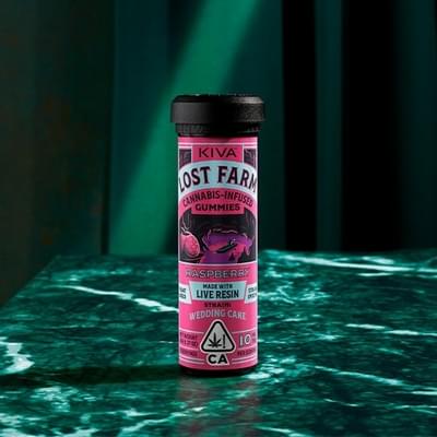 Kiva | Lost Farm Raspberry vegan Gummies w Wedding Cake live resin | 100mg THC