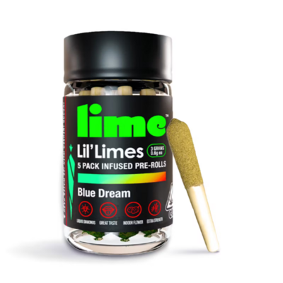 Lime - Blue Dream Infused Lil' Limes Preroll 5pk