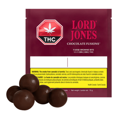 Lord Jones - Fudge Brownie THC:CBD:CBN 1:1:1 Chocolate Fusion 5x3g >I