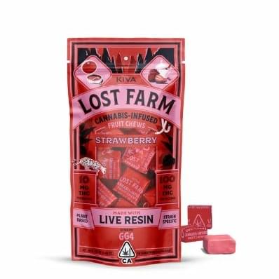 Lost Farm - Strawberry - GG #4 Live Resin Chews 100mg