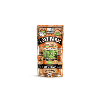LOST FARM SOUR GRAPE SOUR DIESEL CHEWS 100MG