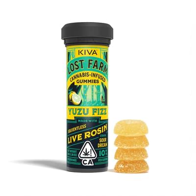 LOST FARM YUZU FIZZ SOUR DREAM ROSIN CHEWS 100MG