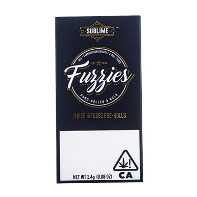 MINI FUZZIES INDICA DISTILLATE INFUSED PRE-ROLL 3 PACK