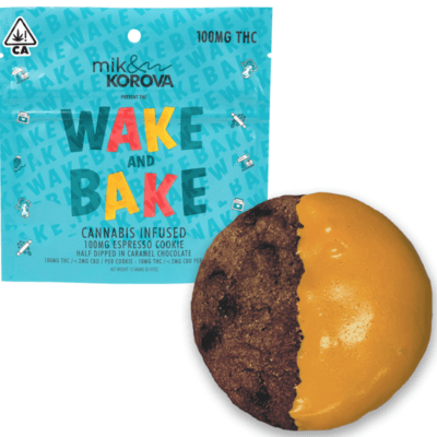 Wake & Bake - Espresso Cookie Dipped in Carmel (100mg)