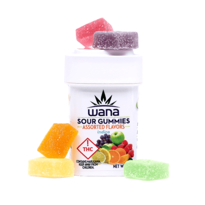 Wana - Assorted Flavor Sour Gummies (INDICA) 100mg