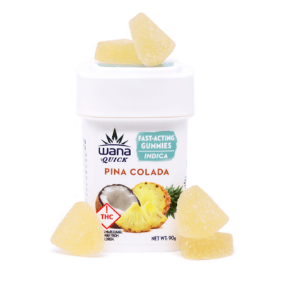 Wana Fast Acting Gummies | Indica Pina Colada 100mg Rec