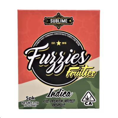 Watermelon Zkittles Infused Fruity Fuzzies Preroll Pack (3.5g)(5pk)