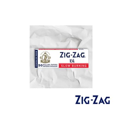 Zig Zag White 1 1/4 Wide
