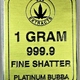 999 SHATTER 1 GRAM - PLATINUM BUBBA