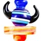 Double Horn Marble Flat Carb Cap 25mm